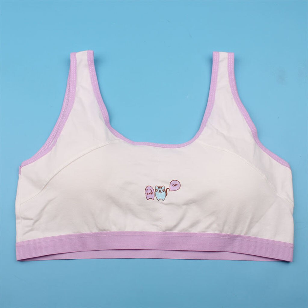 Cotton Bra For Girls Kids Girls Underwear Bra Vest Children Underclothes Sport Undies Clothes Teen Underwear For Girls V23%