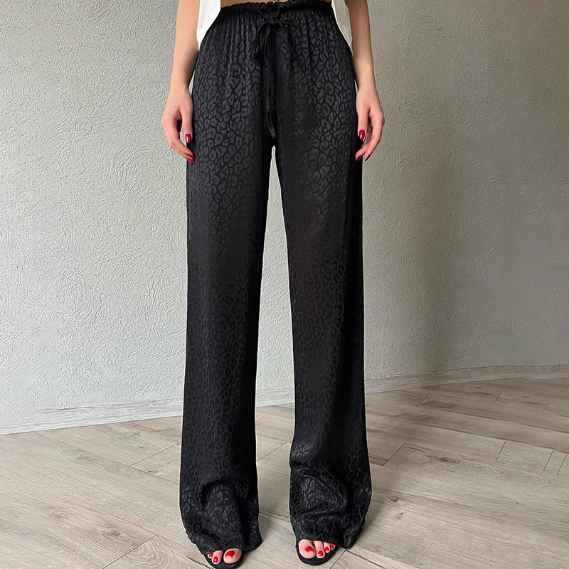 Injadt-Pantalon bandage taille haute vintage pour femme, pantalon décontracté pour femme, pantalon droit polyvalent, d'été, fjStreetwear,: L