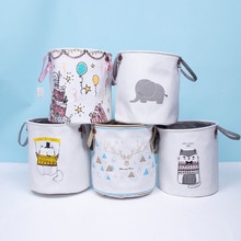 Cute Animal Folding laundry basket Foldable toy storage picnic Dirty Clothes basket box cotton wash clothes box baby organizer