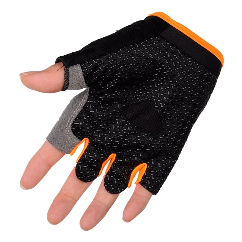 Guantes para hombre medio dedo tela suave transpirable antideslizante levantamiento de pesas deportes gimnasio guantes soporte de muñeca
