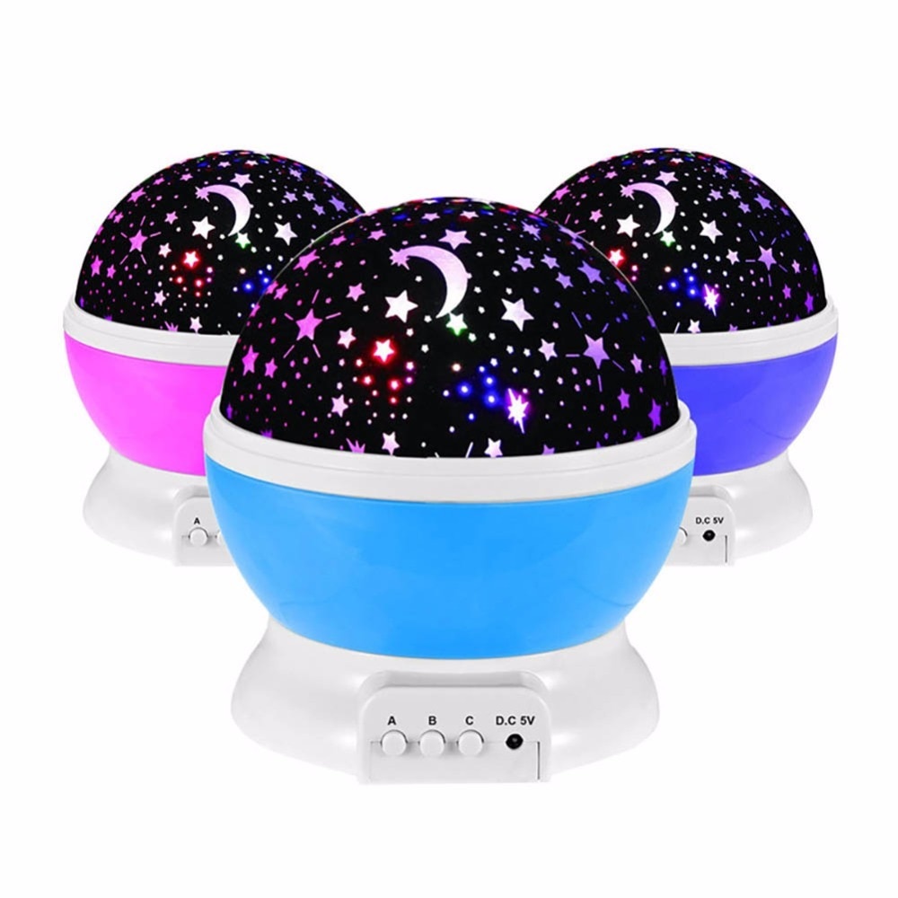 Led Roterende Nacht Lamp Sterrenhemel Star Master Kinderen Slaap Romantische Led Nachtlampje Usb Batterij Projector Lamp Slaapkamer