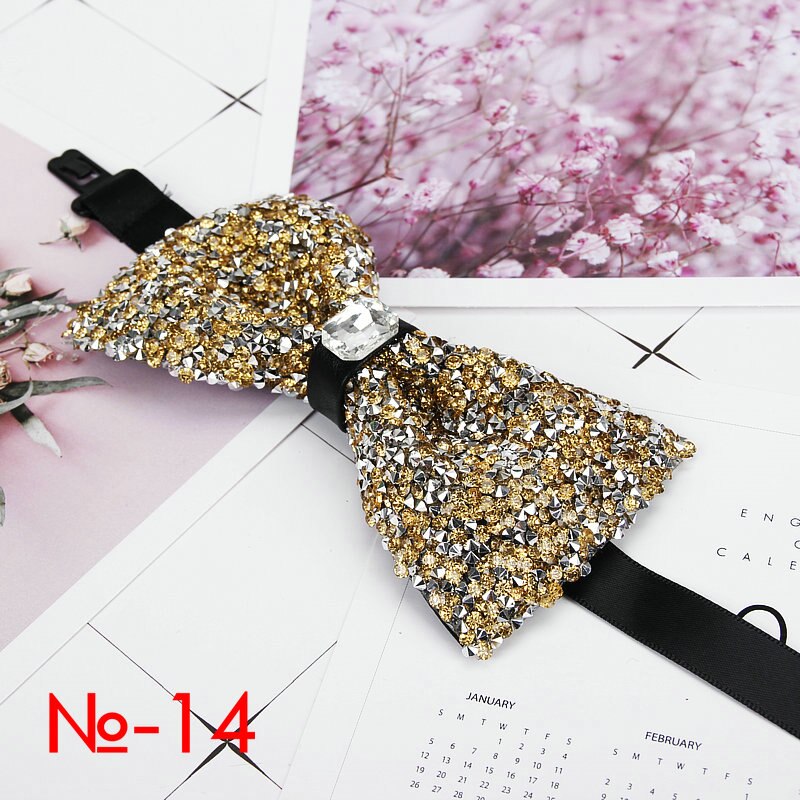 Diamant Zwart Rood Strikje Mannen Voor Strass Kraag Mannen Bowtie Kristal Chaton Super Cool Luxe Wedding Party Strikjes vlinder