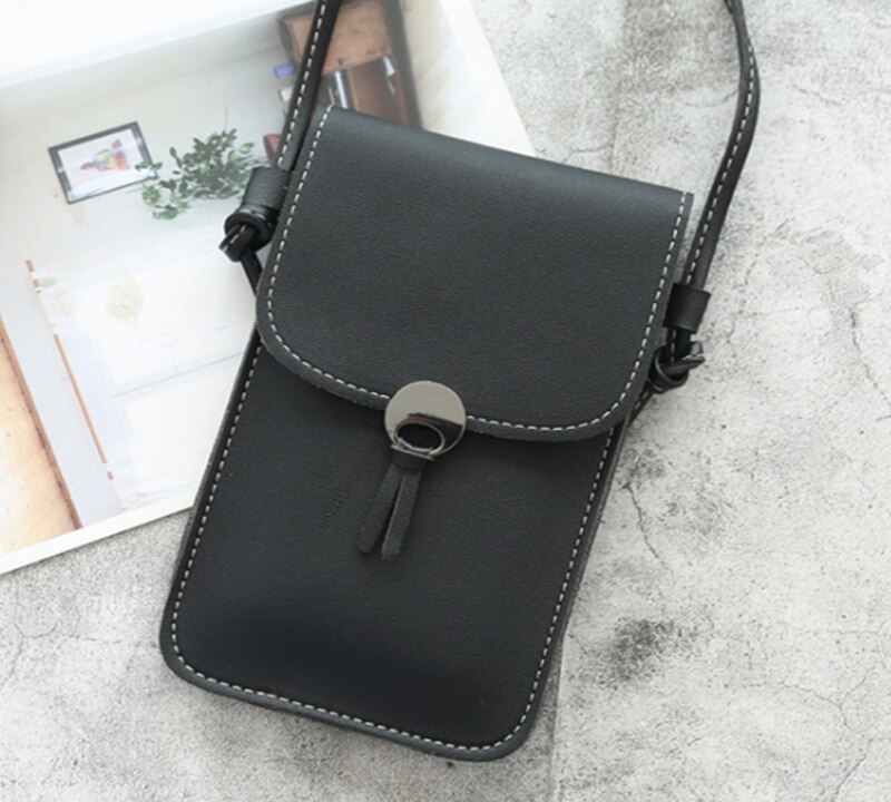 Touch Screen Mobiele Telefoon Purse Smartphone Telefoon Tas Lederen Schouderband Handtas Vrouwen Tas Voor Iphone Voor Huawei Voor Samsung: C01