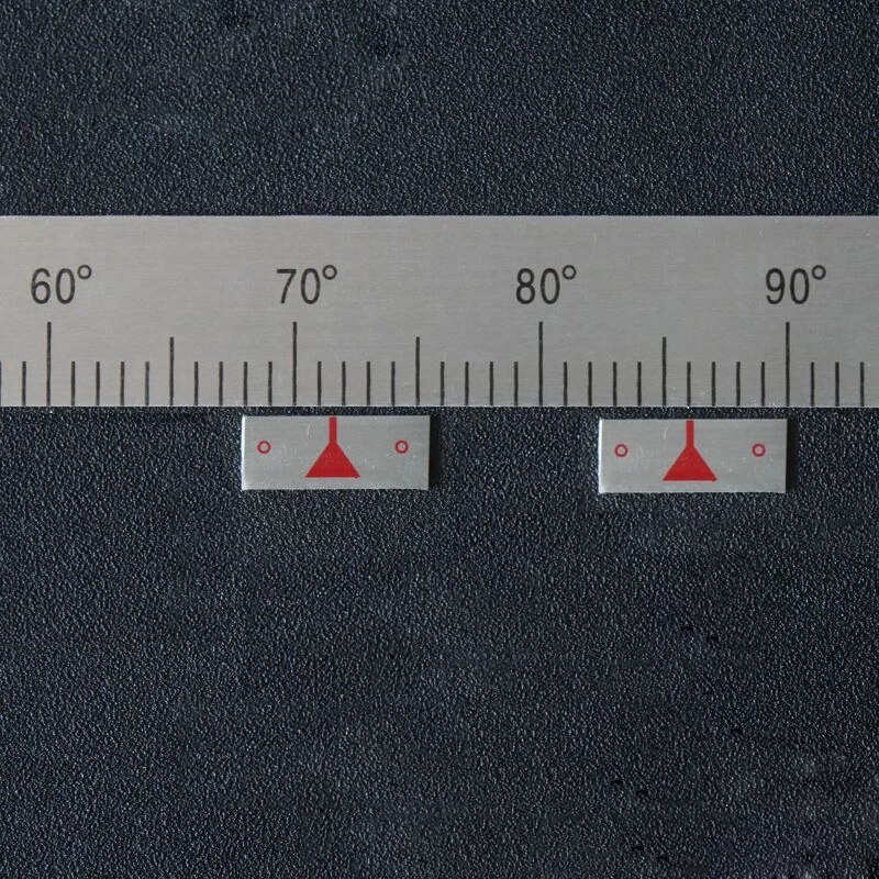 Scale Pointer Ruler Arrow Equipment Measuring Middle Line Zero Line Indicator Needle Zero Arrow Sign Red (Printed) Pointer 2PCS