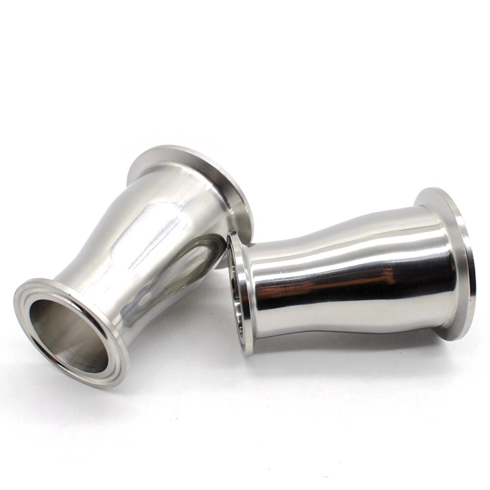 OD(19 25 32 38 45 51 6376 89 102 108MM) 1.5 "2" 2.5 "3" 4 "304 réducteur de tuyau en acier inoxydable triple pince réducteur de virole adaptateur