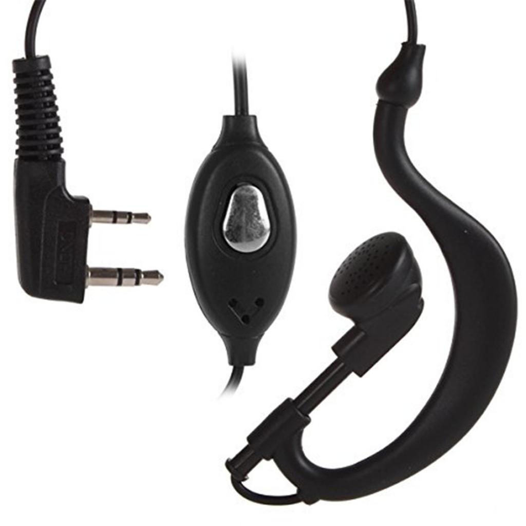 20 Stuks Oortelefoon Headset Met Microfoon Voor Kenwood 2 Pin Walkie Talkie Radio, G Vorm