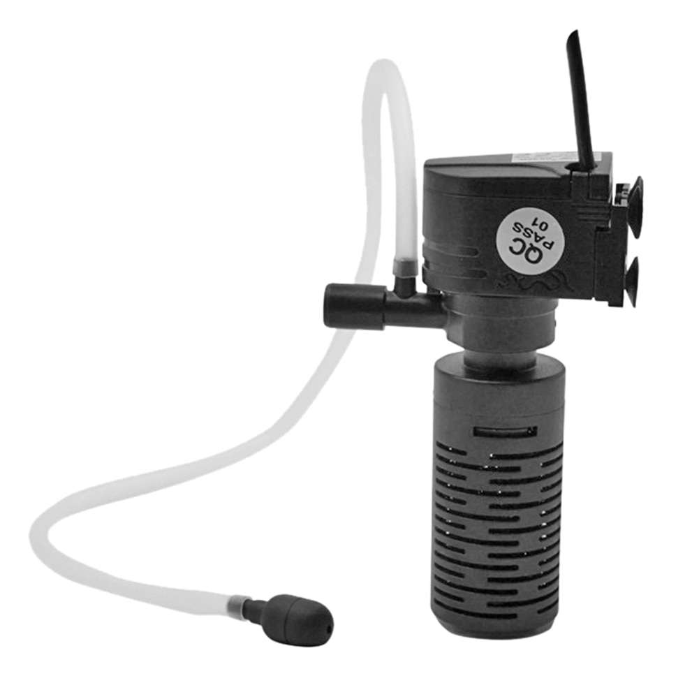 Mini Filtro de tanque de peces multifuncional 220V 3W 3 en 1, purificador de agua sumergible de oxígeno para acuario, filtro de tanque acuario