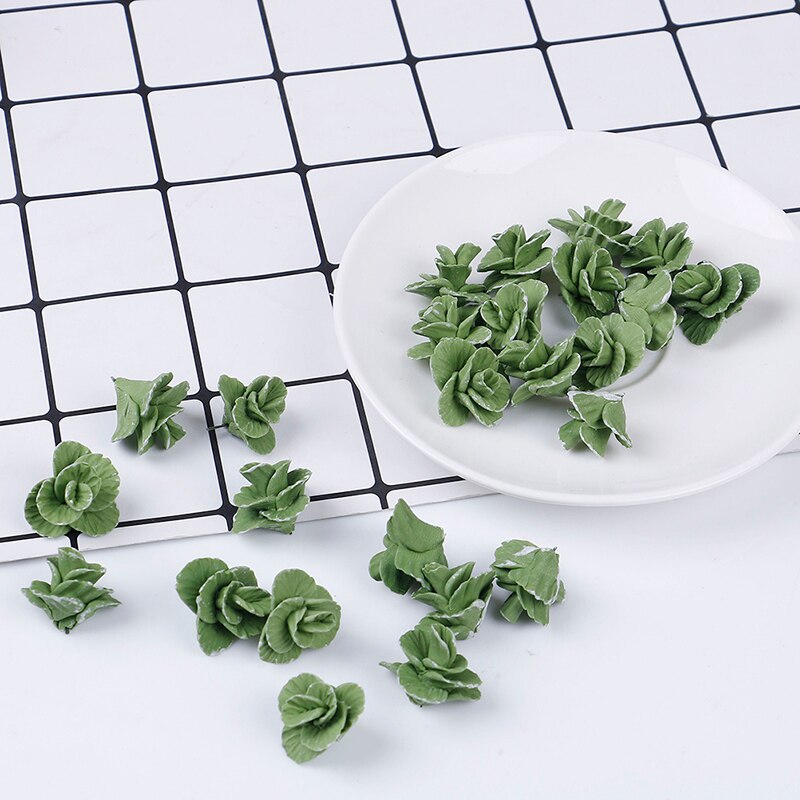 5Pcs/lot 1:12 Scale Dollhouse Mini Cute Handmade Polymer Clay Vegetables Cauliflower Chinese Cabbage Green Mini Small Doll House