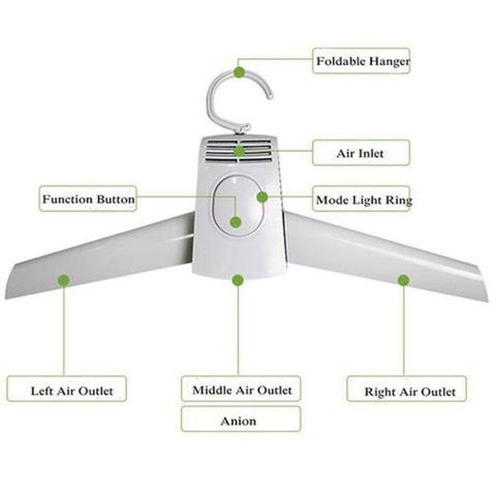Electric Clothes Drying Rack Smart Hang Clothes Dryer Portable Outdoor Travel Mini Folding Available Clothing Shoes Heater 150w: Default Title
