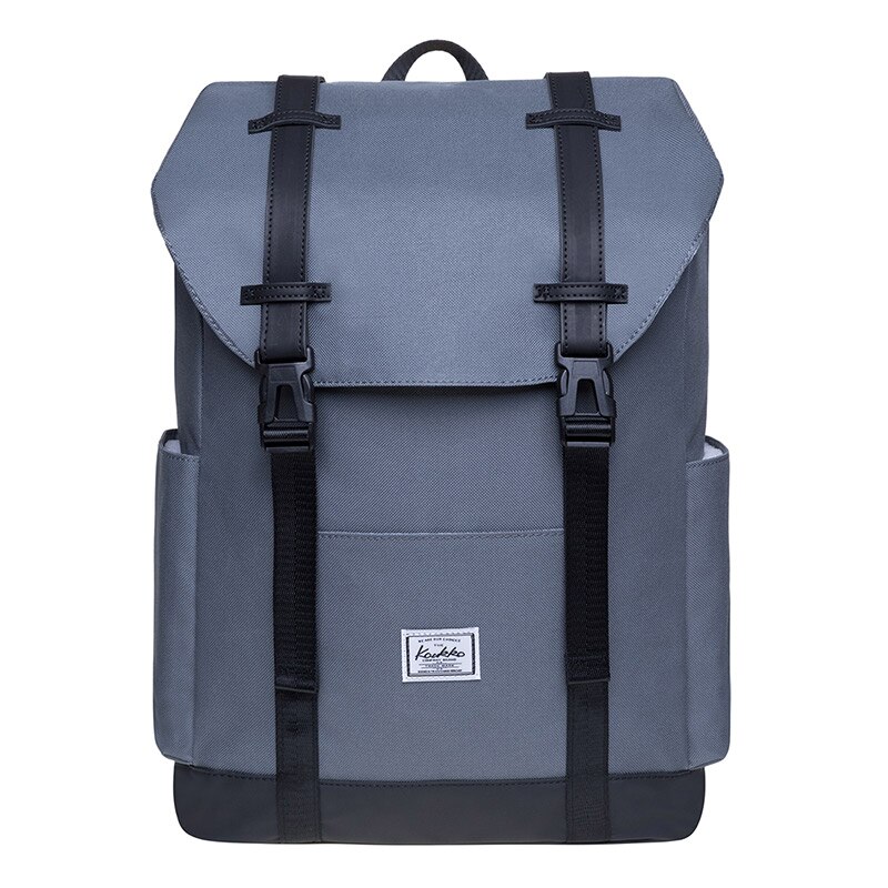 KAUKKO School & Leisure Modern daypack made of polyester for university office - daypack for 14 "laptop, 18L: KS12-GREY