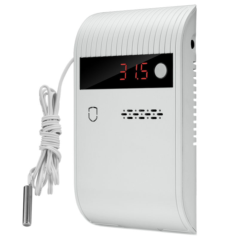 Trådløs temperaturdetektor med lcd display 1527 chips fungerer med hjemmesikkerhed gsm alarmsystem