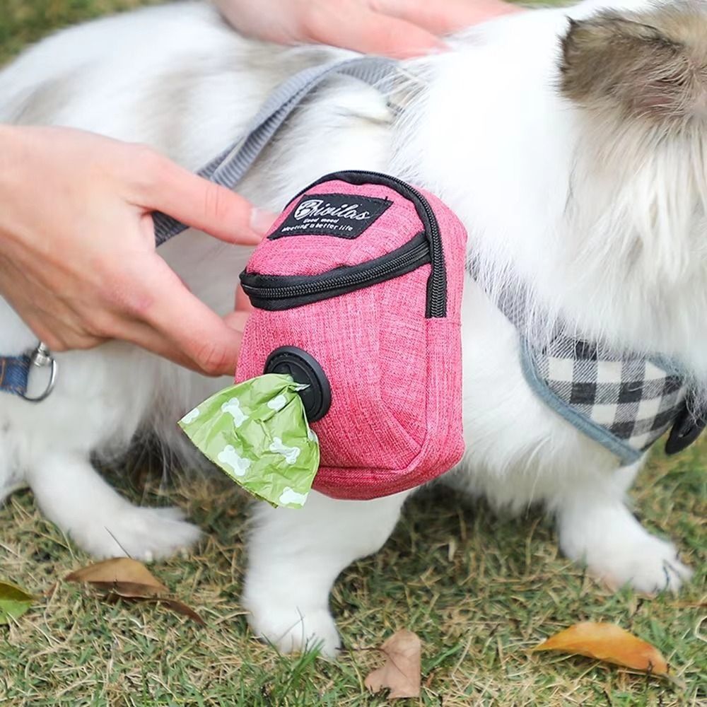 Portable Pet Dog Training Treat Pouch Multifunction Durable Puppy Snack Reward Waist Bag Garbage Storage Dog Poop Dispenser