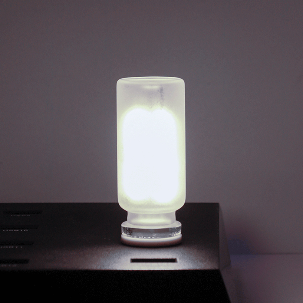 Bombilla LED Retro Edison 0,3 W DC5V USB atenuación táctil tubo fuente de luz móvil luz nocturna luz de noche luz de noche portátil: BLANCO