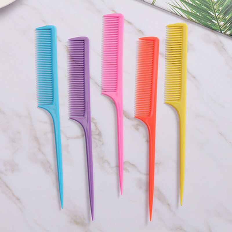 Peigne fin de pour coiffeur , peigne à queue de couleur, fendue pour la beauté, 1 pièce