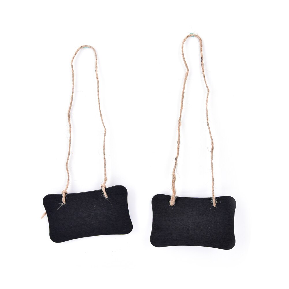 2Pcs Wooden chalkboard with hang string Mini Blackboard Chalkboard Pegs Clips Party Direction Signs Message Boards Stands