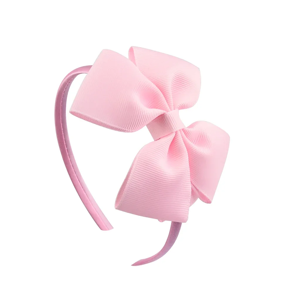 Diadema de flores grandes de 3,7 pulgadas, banda para el cabello para niñas, aro para el cabello hecho a mano sólido, cinta de grogrén, accesorios para el cabello,