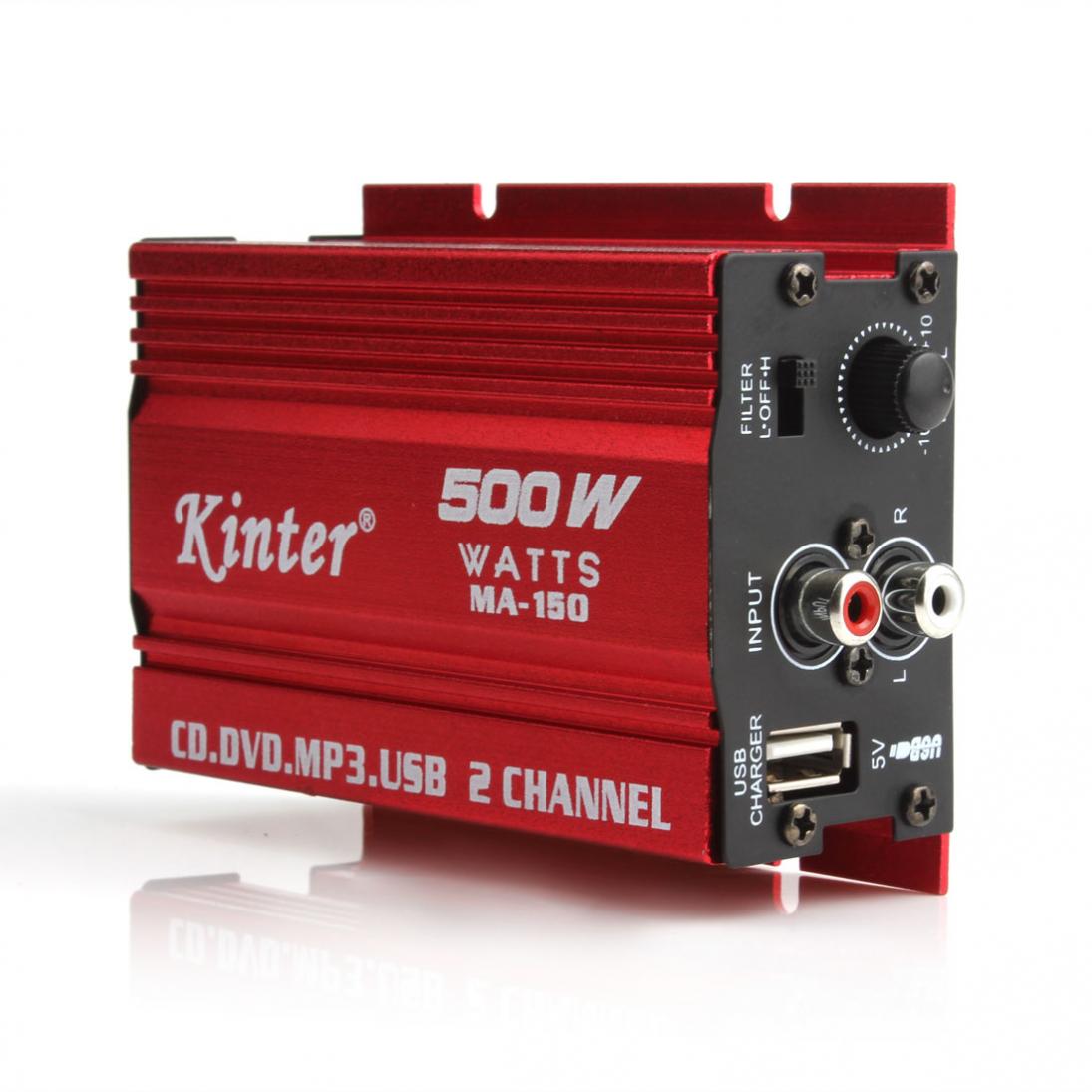Amplificadores de Audio estéreo Hi-Fi para coche y motocicleta, Mini amplificador de Subwoofer, 2 canales, 500W, MA-150, DC9-14V