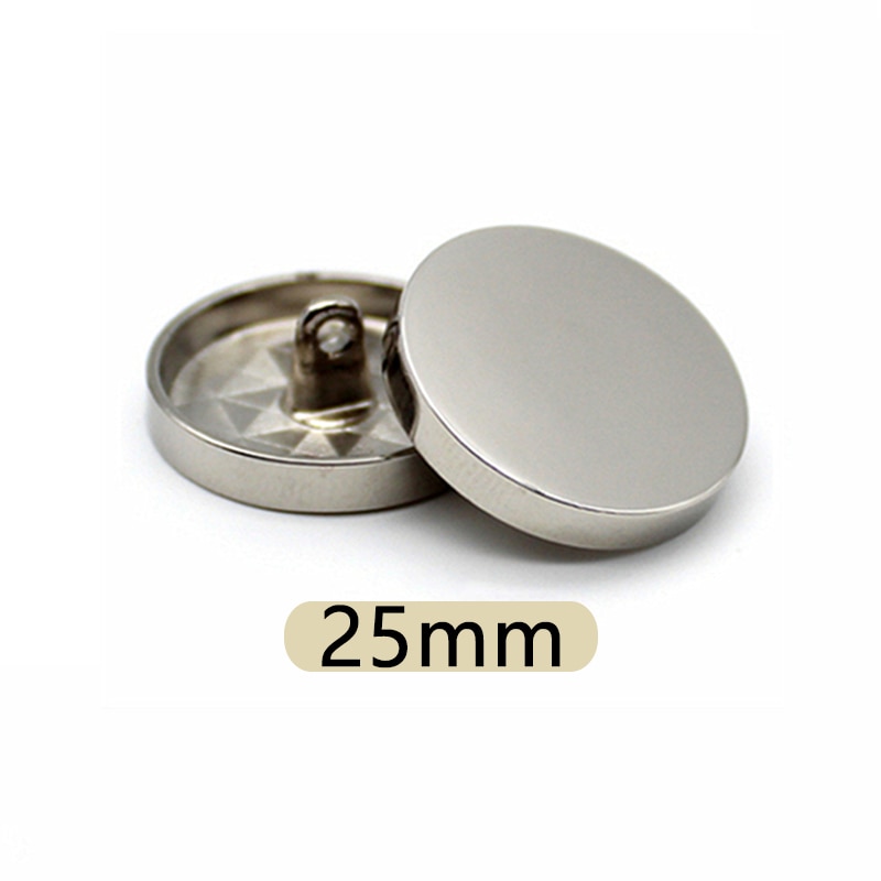 10pcs Gold Silver Color Round Buttons Alloy Shank Button For Jacket Windbreaker Button Fastener Plating Metal Snap Sewing Supply
