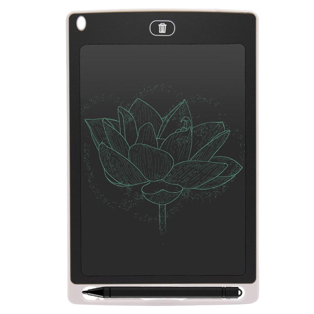 LCD Writing Tablet - 8.5 Inch - Erasable Digital Drawing Board - Portable Electronic Notepad: White