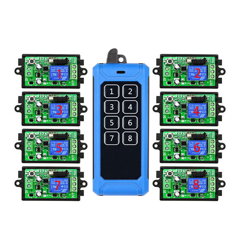 1000M Long Range AC12V 24V 1CH RF Industrial Wireless Remote Control Relay Switch Light / Lamp/ Window / Garage Doors Shutters: Blue / 24 V