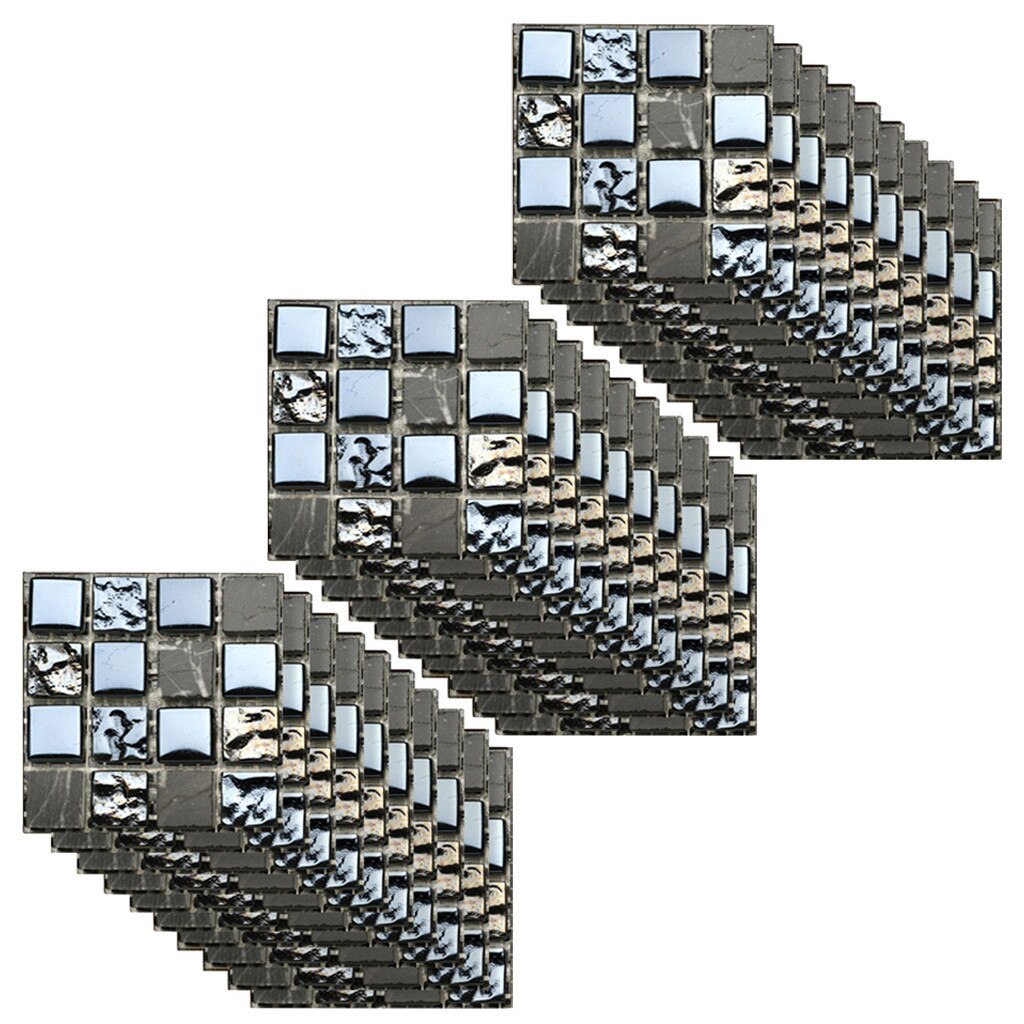 20PCS Self-adhesive Wall 3D Tile Sticker Wallpaper Waterproof Wall Covering Bathroom Kitchen Home Decor DIY Background /d