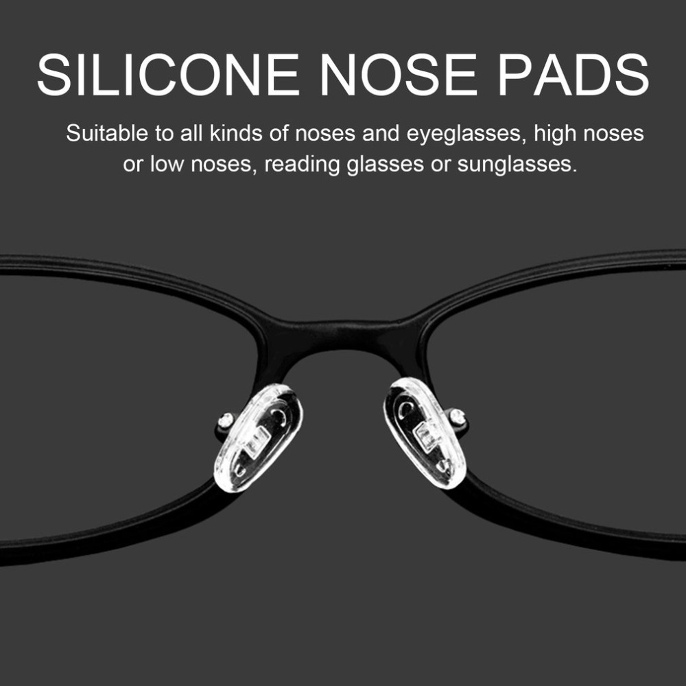 Almohadillas de silicona para nariz, 25 pares, 13mm, almohadillas para la nariz con tornillo, herramienta de reparación de almohadillas para anteojos, accesorios para gafas de sol
