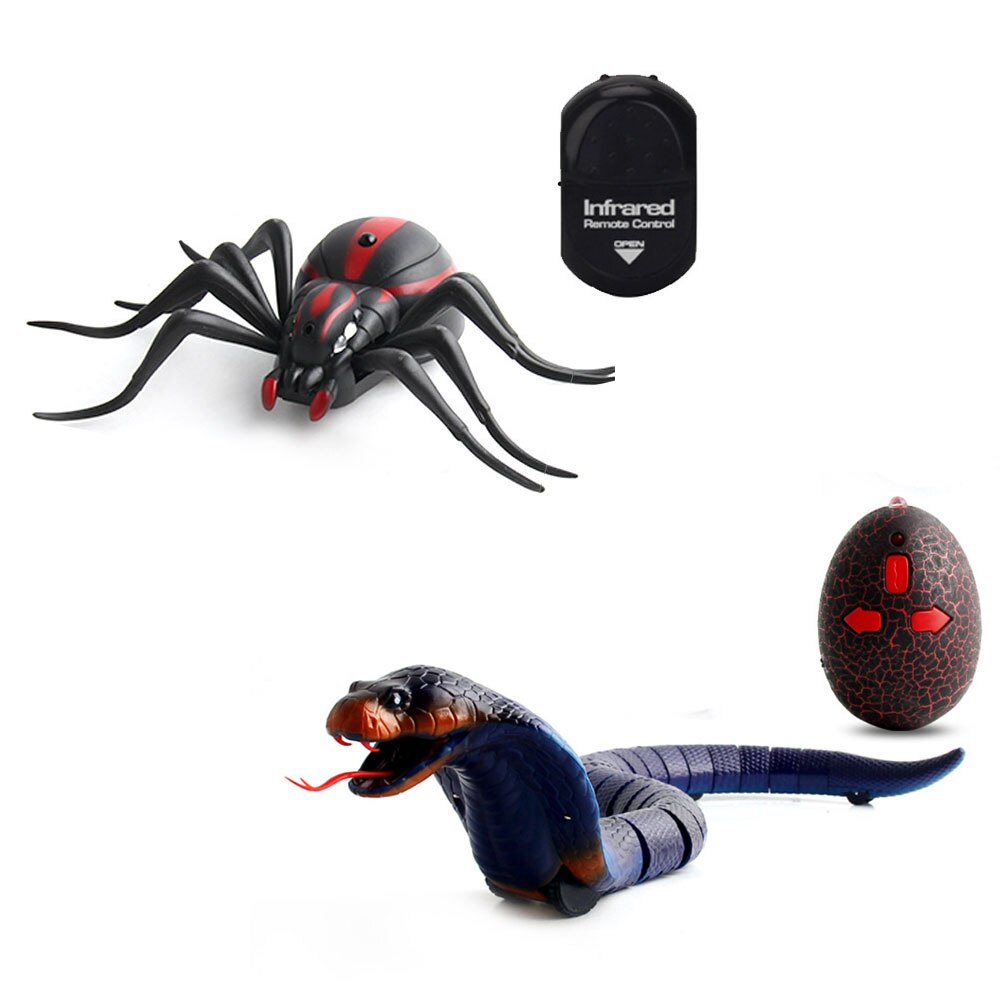 RC Animal Robot Antistress Insect Toys Infrared Simulation Spider Bee fly mantis Electric Toy for Children Prank Insects pet toy: Set 1