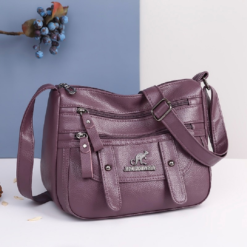 Moda donna Design borsa a mano Vintage borsa da viaggio femminile morbida PU borsa a tracolla in puro colore borse a tracolla Casual da donna 2022