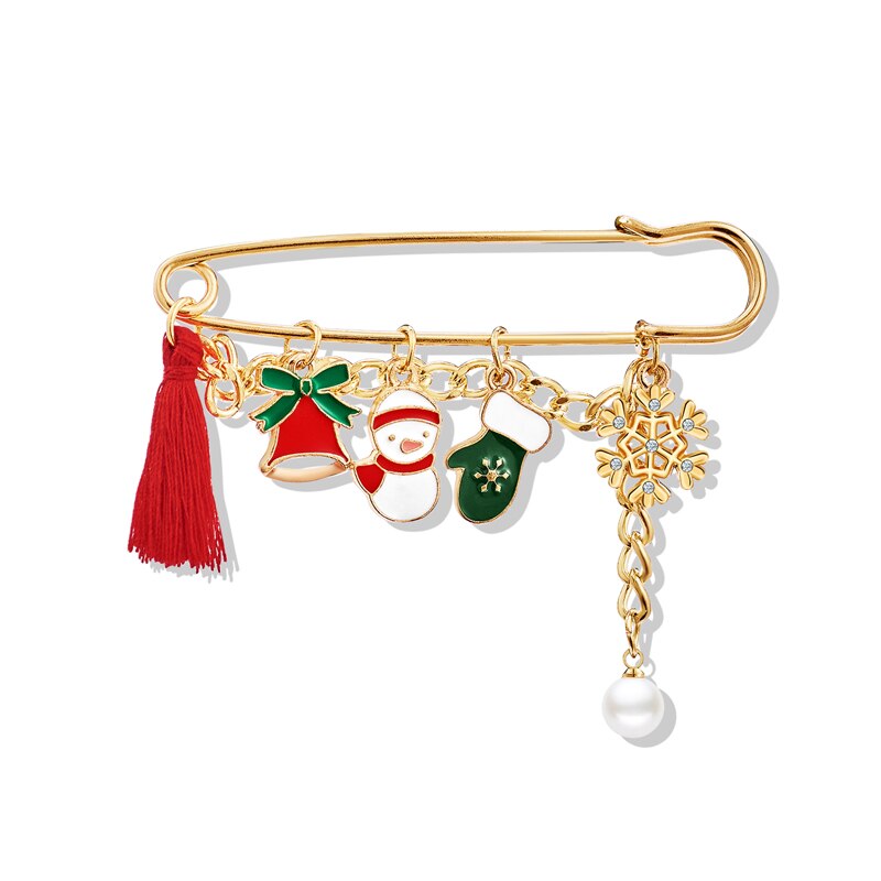 Misananryne Mooie Mode Jaar Kerst Laarzen Broche Kerstman Schoenen Vervoer Strass Broche Sieraden: S07760