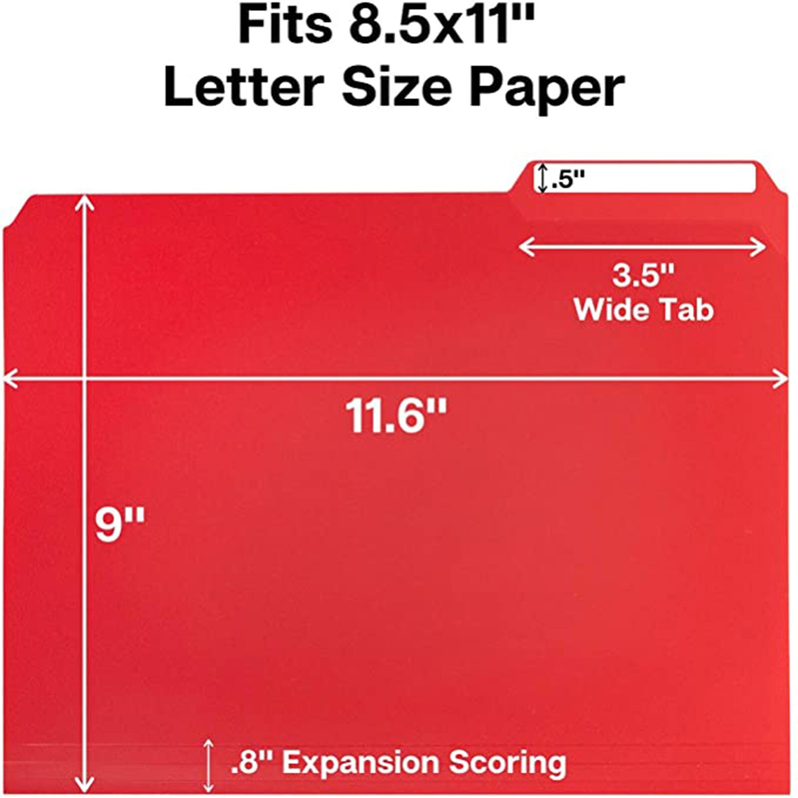 15 PCS File Folder 1/3 Cut Tab Letter Size Great for Organizing Easy File Storage For Office Classroom Folders