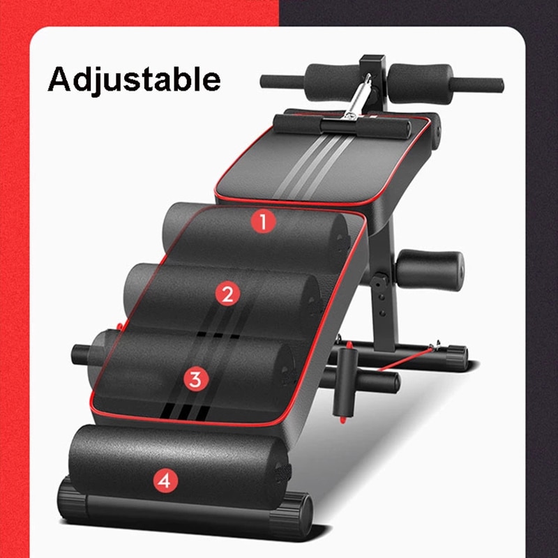 Fitness Equipment Device Folding Sit Up Bench Household Supine Board Dumbbell Stool Multifunctional Crunch Bench