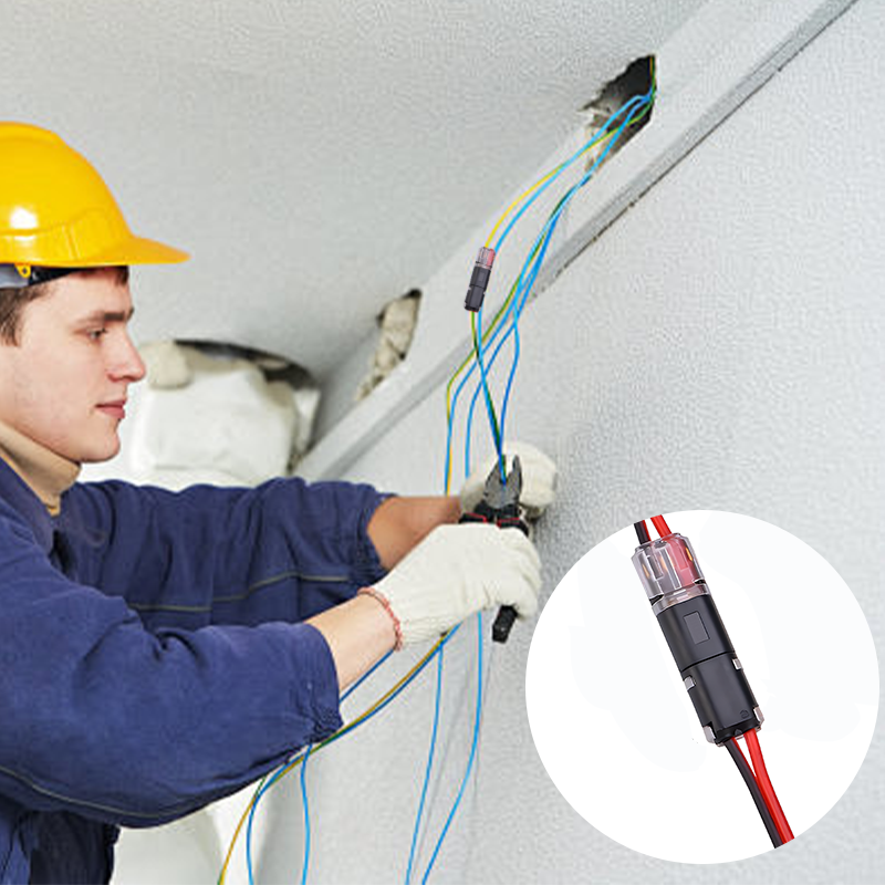 2 Pin Way Plug Waterproof Electrical Connector Universal Double-Wire Plug-in Connector Quick Splice Car Wire Cable Connector