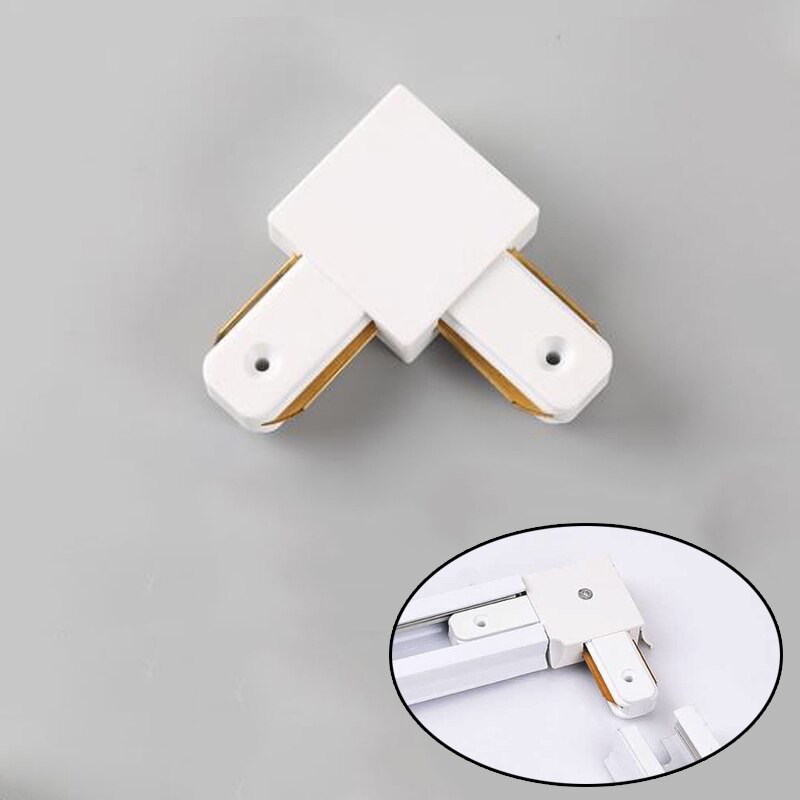 Black/white 0.5M 1M Led Track Rail 220V Aluminum Led Track Light Rails Straight/L Shape Connectors for Track Rail Spotlight