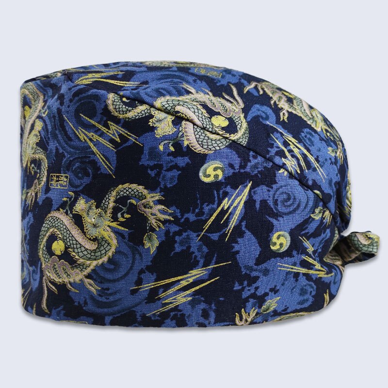 Cartoon print verpleegster dokter operatie muts laboratorium dierenwinkel ademend zweetabsorberend verpleegkundige muts chef-kok schoonheidssalon kalebas muts