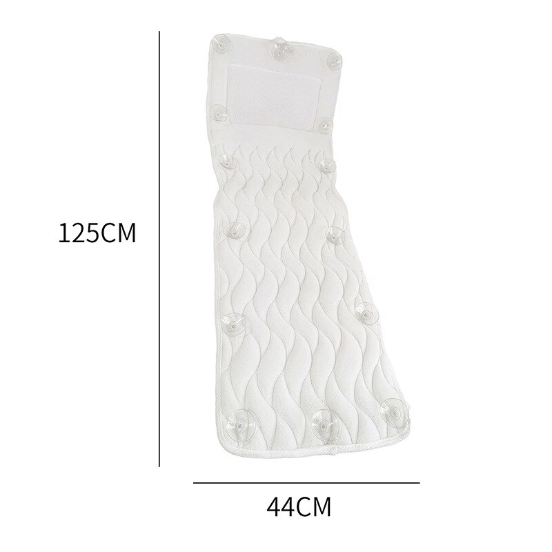 Bath Cushion Extra-Large Full Body Bath Tub Pillow Non-Slip Spa Bathtub Mat Mattress Pad Super Thick Breathable 3D Mesh Layers