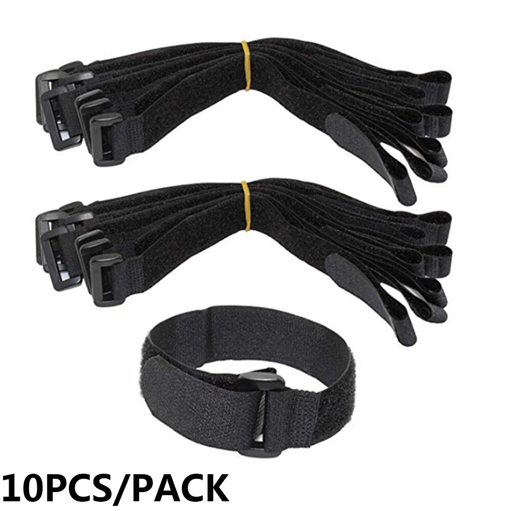 10 PC 2*50cm Reusable Fastening Bike Tie Nylon Hook &amp; Loop Durable Multil Purpose Self-adhesive Strap Cable Ties
