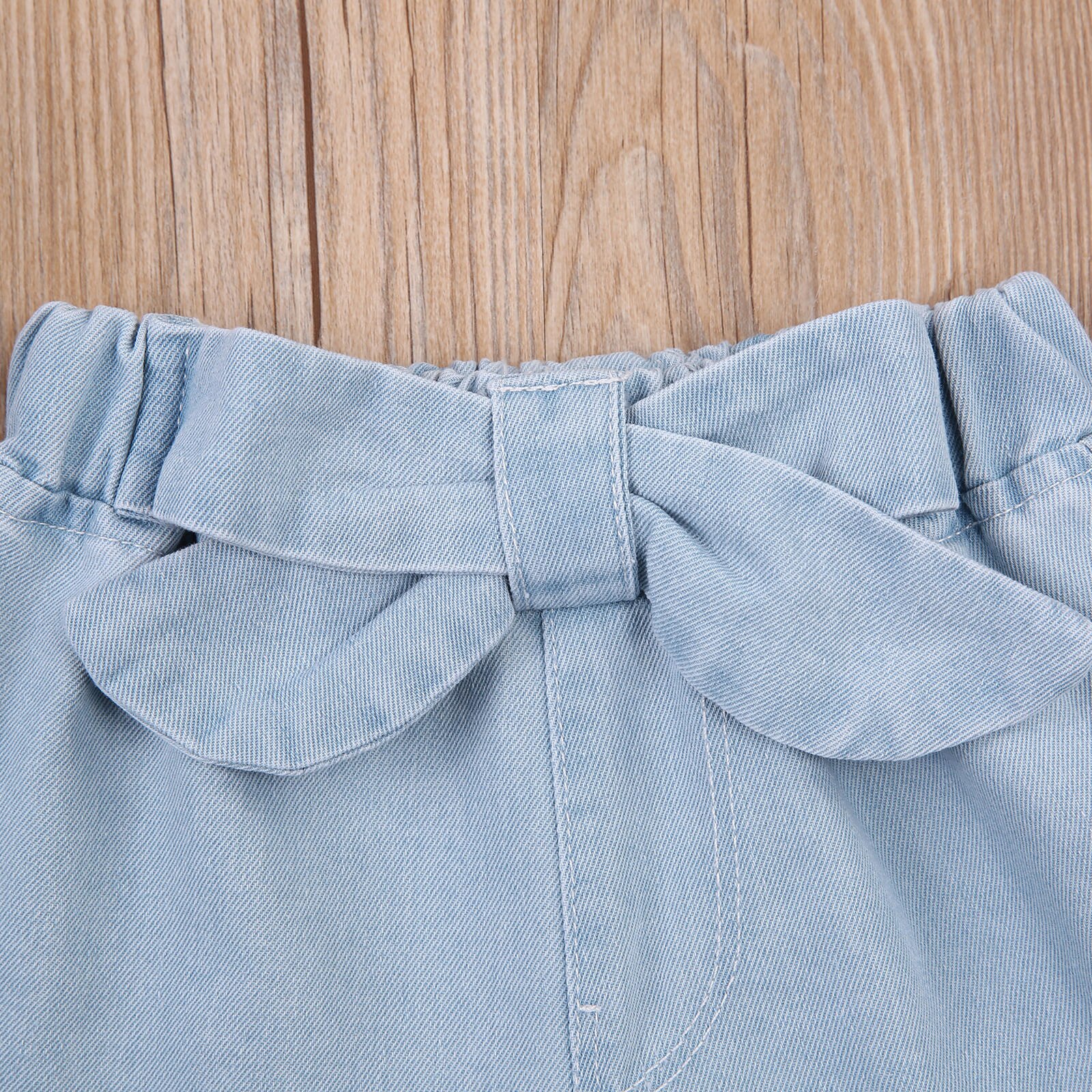 Pantalones cortos de mezclilla sueltos para niñas, Shorts holgados informales de para niños de 2 a 6 años,