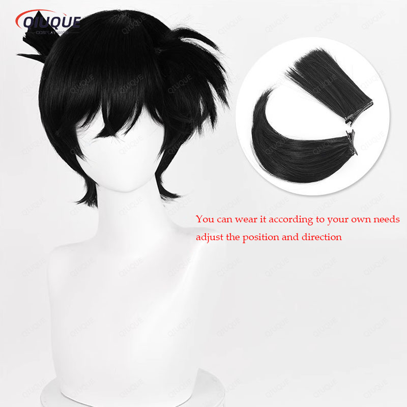 Kudou Shinichi peluca de Cosplay Conan Edogawa peluca negra Jimmy Kudo Cosplay pelucas de Cosplay de Anime pelucas sintéticas resistentes al calor + gorro de peluca
