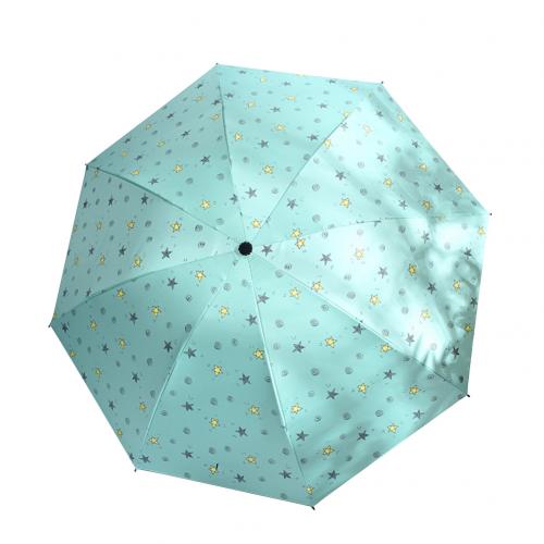 estrellas impresión plegable impermeable a prueba de viento Anti UV Mini sombrilla Parasol: Fruit Green