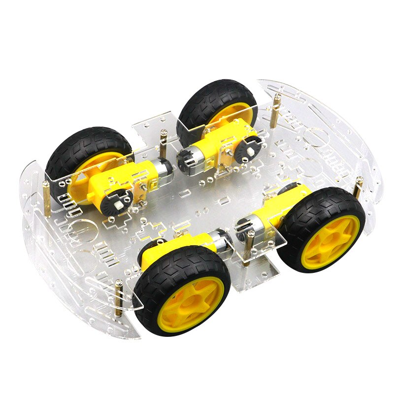 Smart car chassis 4WD car 4-wheel drive car Tracking car Obstacle avoidance car Strong magnetic chassis