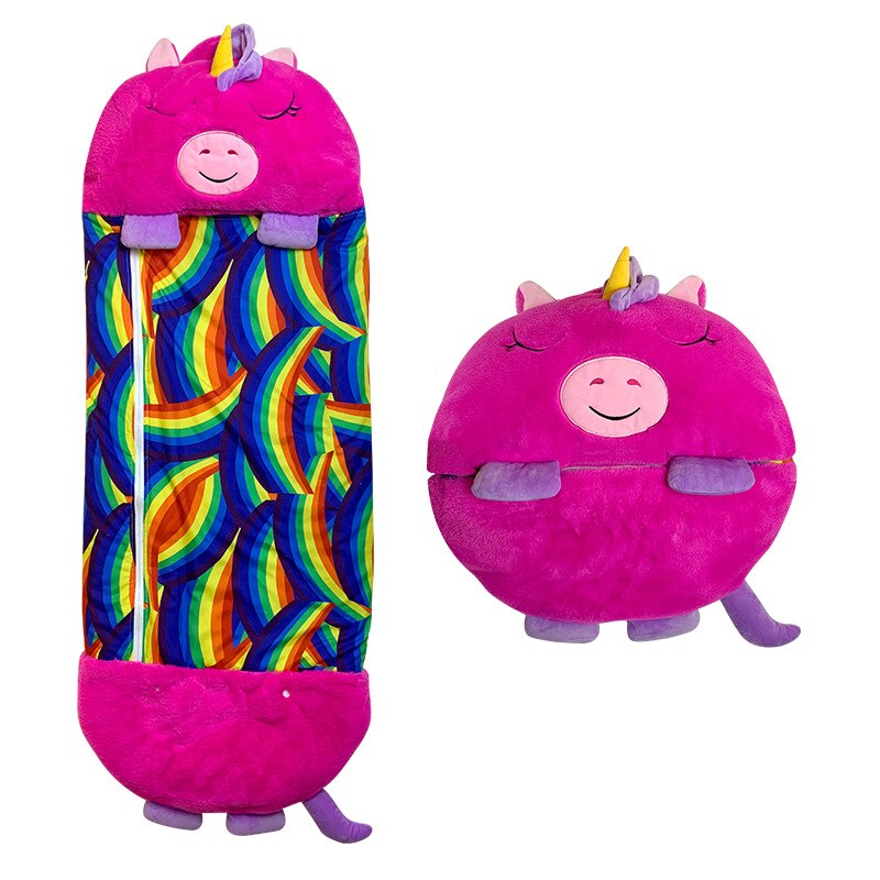 Grote Size Slaapzak Gelukkig Dutje 9 Stijl Kinderen Luie Warme Slaapzak Slaap Pak Kinderen Kussen Voor Slapen Voor Kid: Rose Pink Unicorn
