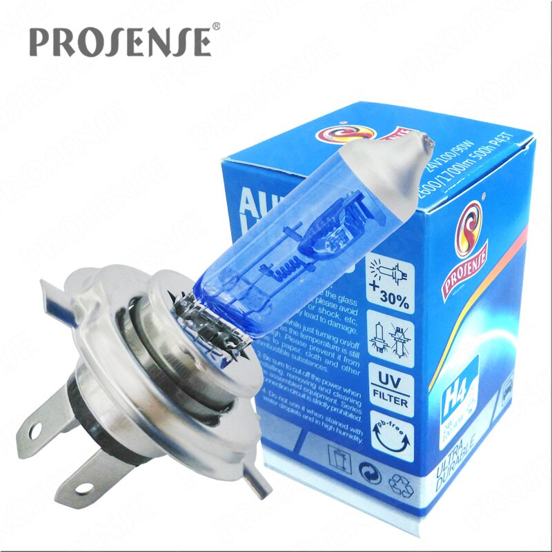 H4 p43t 24v 100/90w super branco carro halogênio lâmpadas do farol