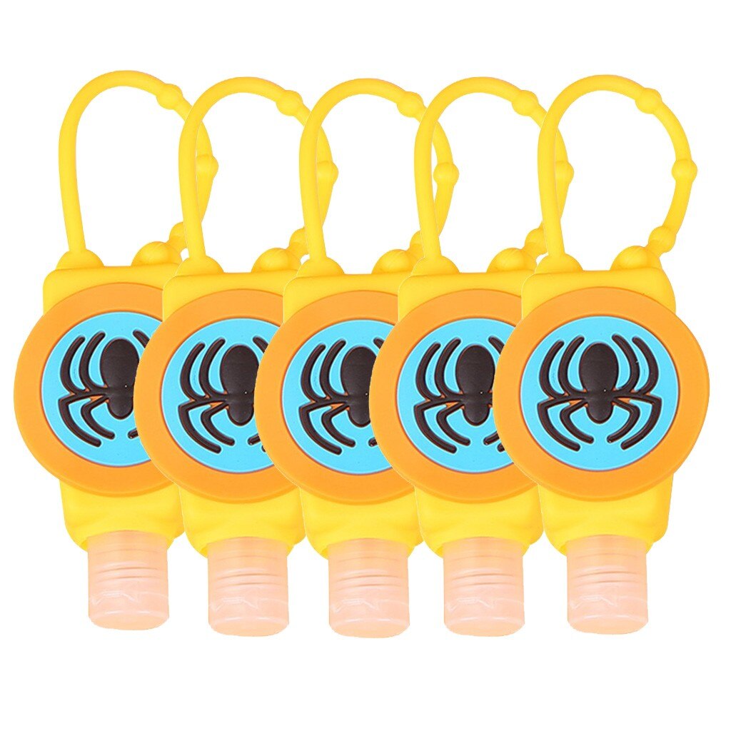 5pc mão desinfetante dispensador pulseira portátil dispensador de mão 30ml pulsera gel hidroalcoólico bonito padrão dos desenhos animados: E