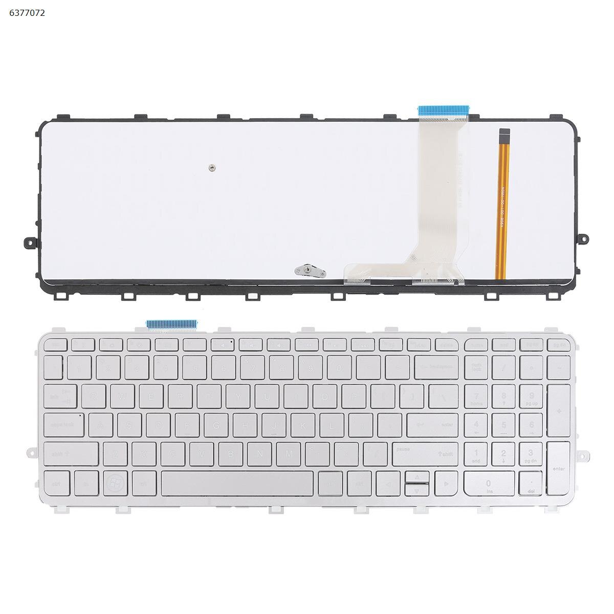 Us Qwerty Nieuw Toetsenbord Voor Hp Envy 15-J 17-J M7-J 15-J000 17-J000 M7-J000 M6-N M6-N000 M6-N100 Laptop Zilver Met Achtergrondverlichting: Silver