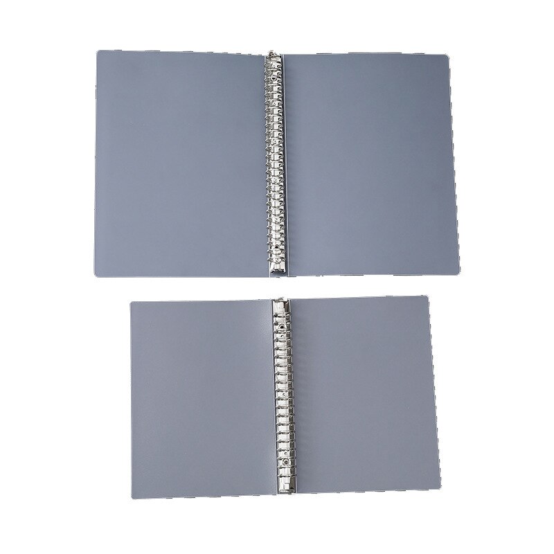 1pc transparent folder pp binder A4 B5 plastic shell multi-functional metal loose-leaf folder file folder office supplies