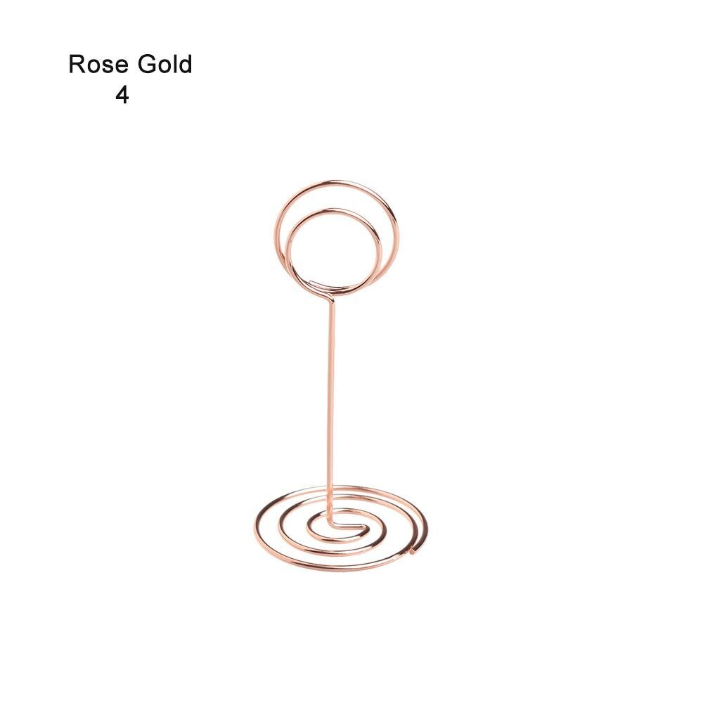 Kühlen Hochzeit Party Schreibtisch Dekoration Platz-kartenhalter Romantische Herz Foto Clip Tisch Anzahl Stehen: Rose Gold-4-5Stck