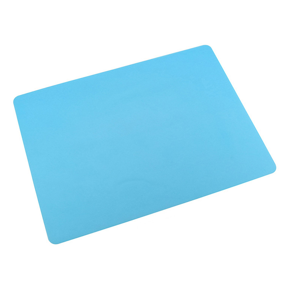 Write Pads Soft silicone Writing Pad Non-Slip Solid Color Writing Mat School Supplies AS99: sky blue