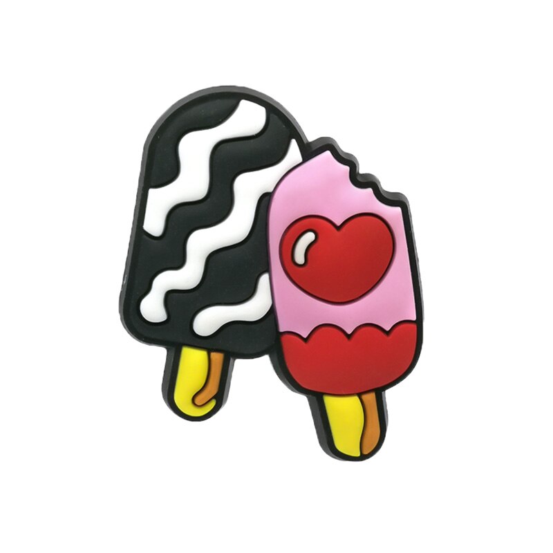 1 stuk ijs casual pvc bedel schoenbedels schoendecoratie accessoires voor klompen schoenen promotioneel: Hybride 422-18