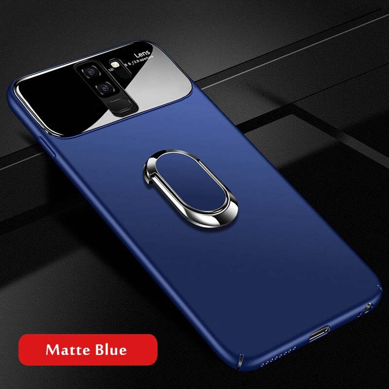 Holder Case For Samsung Galaxy S8 S9 Plus Note 8 9 Magnetic Ring Mirror Hard PC Back Cover For Samsung S8 S9 Note 8 9 Case Funda