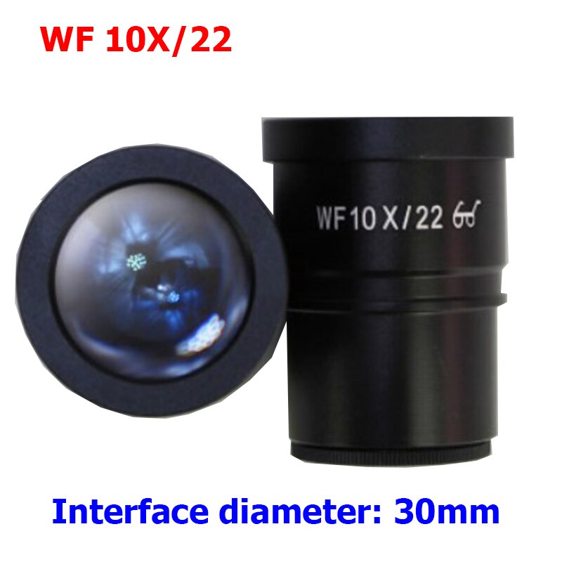 Oculaire pour Microscope stéréo WF10X WF15X WF20X WF25X WF30X, à large champ 20mm 15mm 10mm 9mm WF10X/20 à haut objectif
